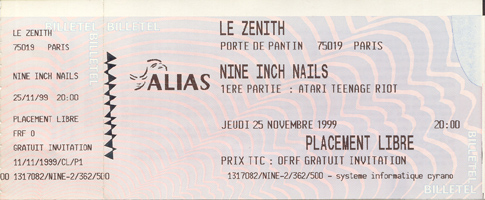 1999/11/25 Ticket