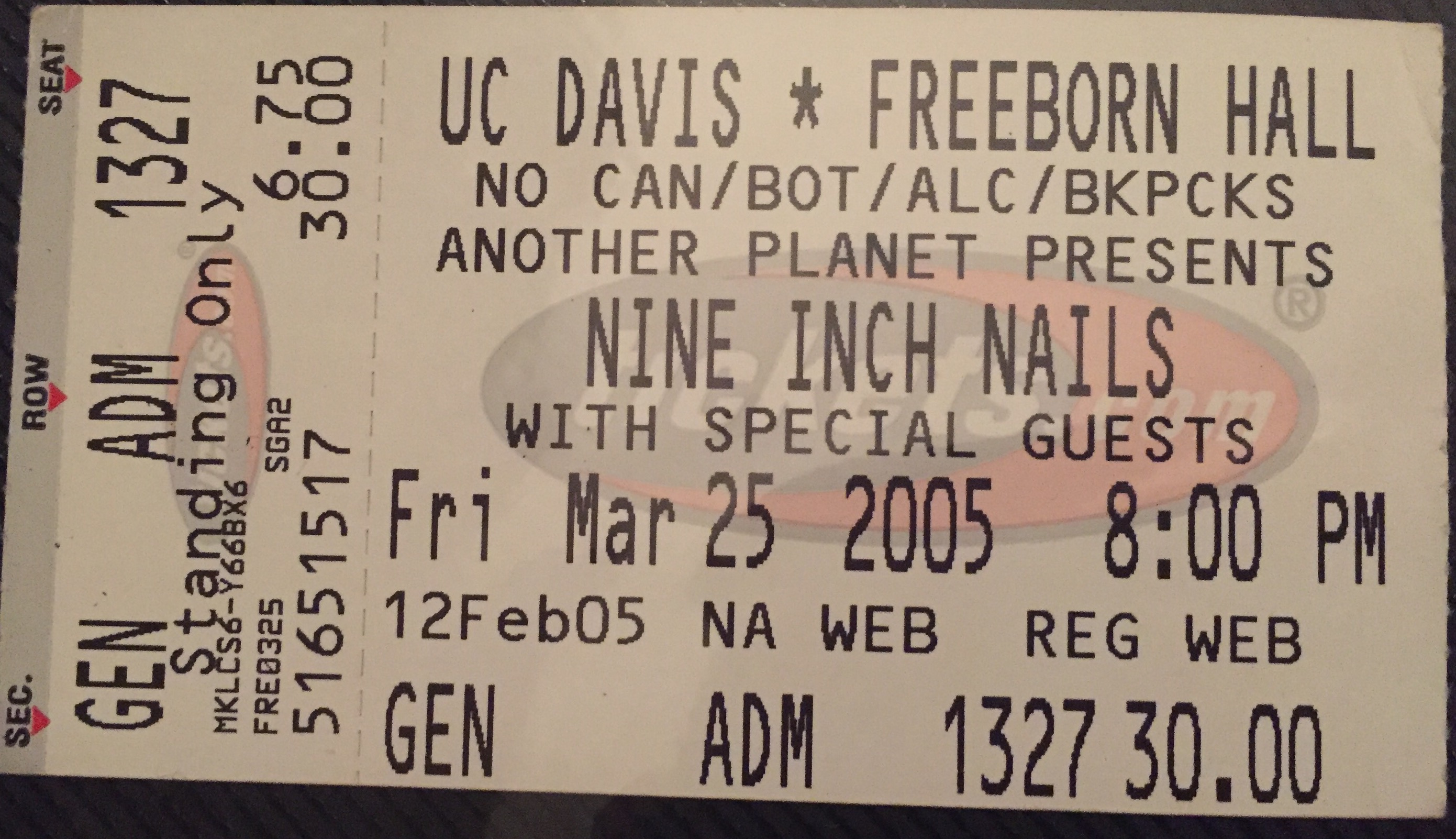 2005/03/25 Ticket