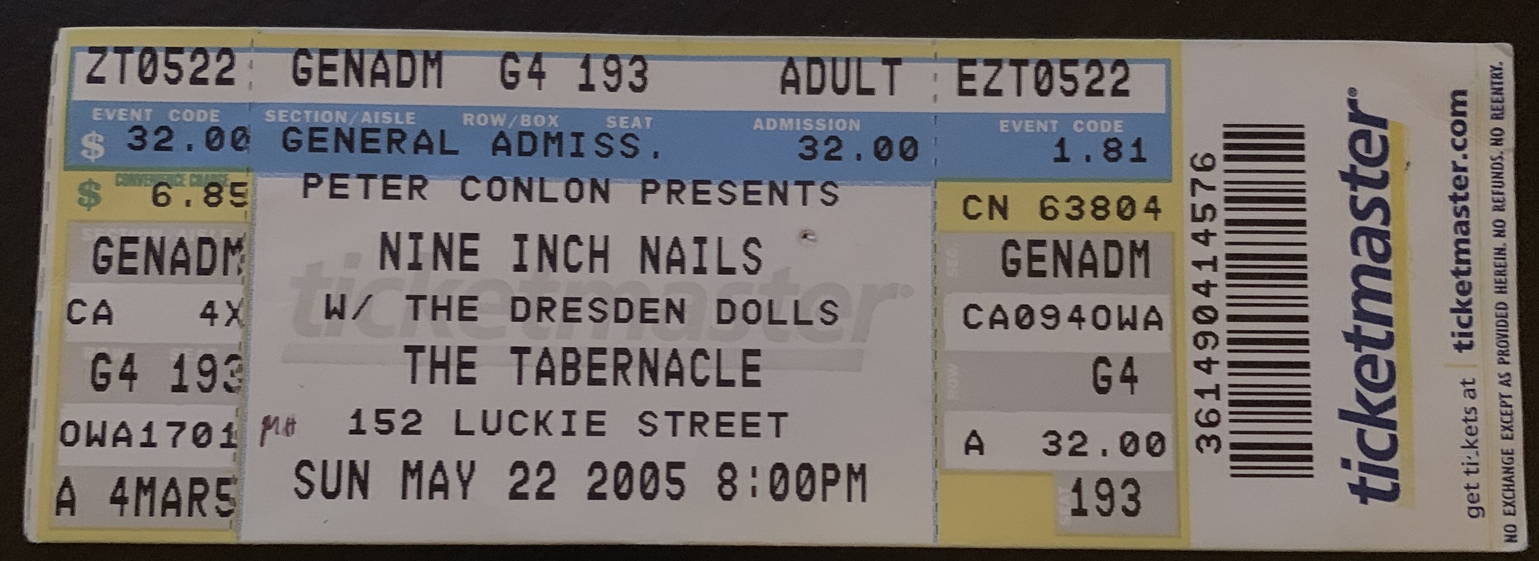 2005/05/22 Ticket