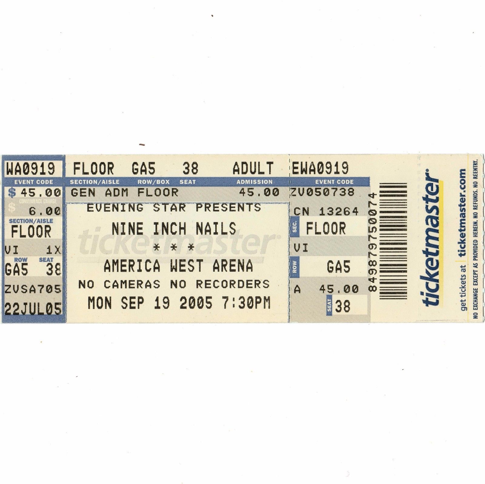 2005/09/19 Ticket