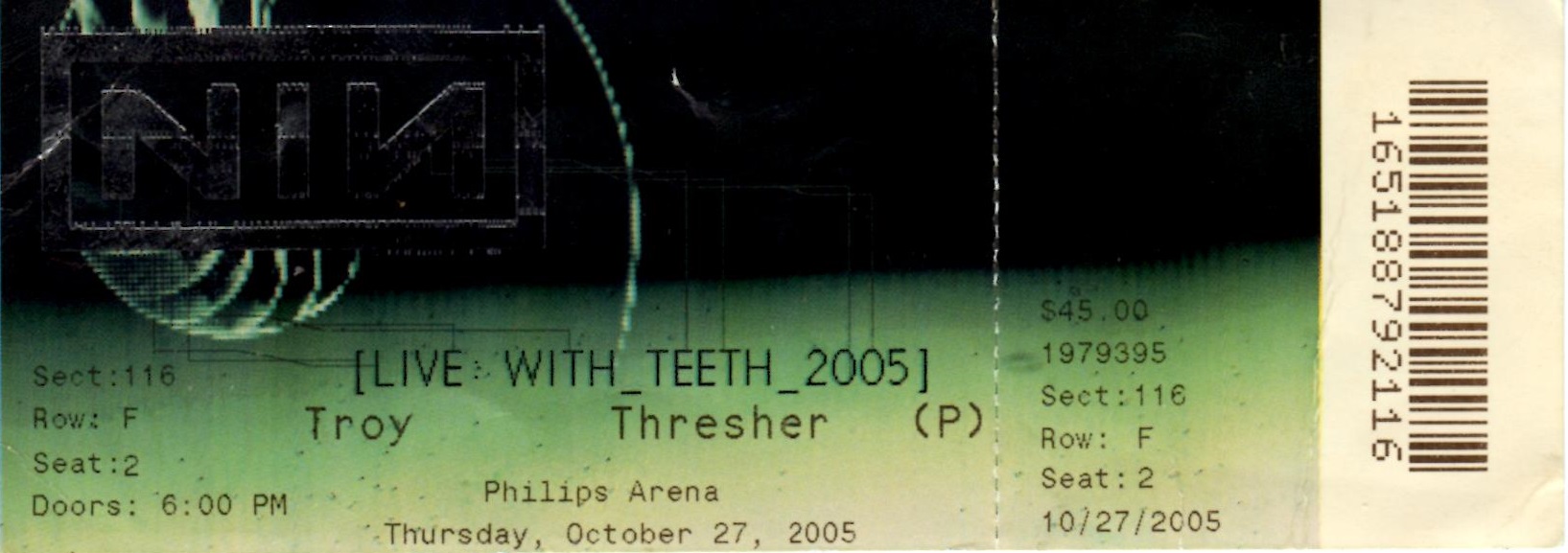 Atlanta 10/27/2005 Ticket