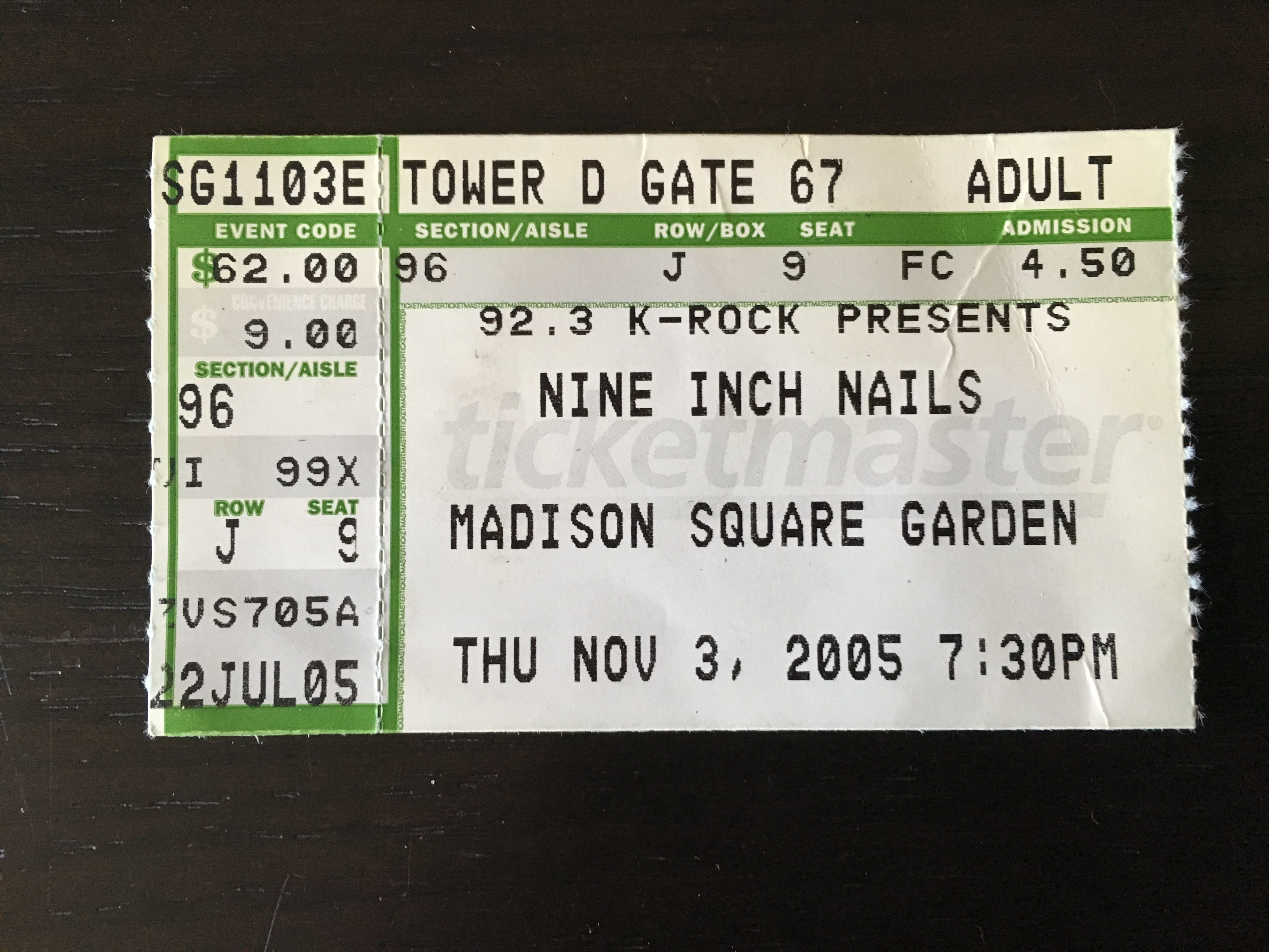 2005/11/03 Ticket