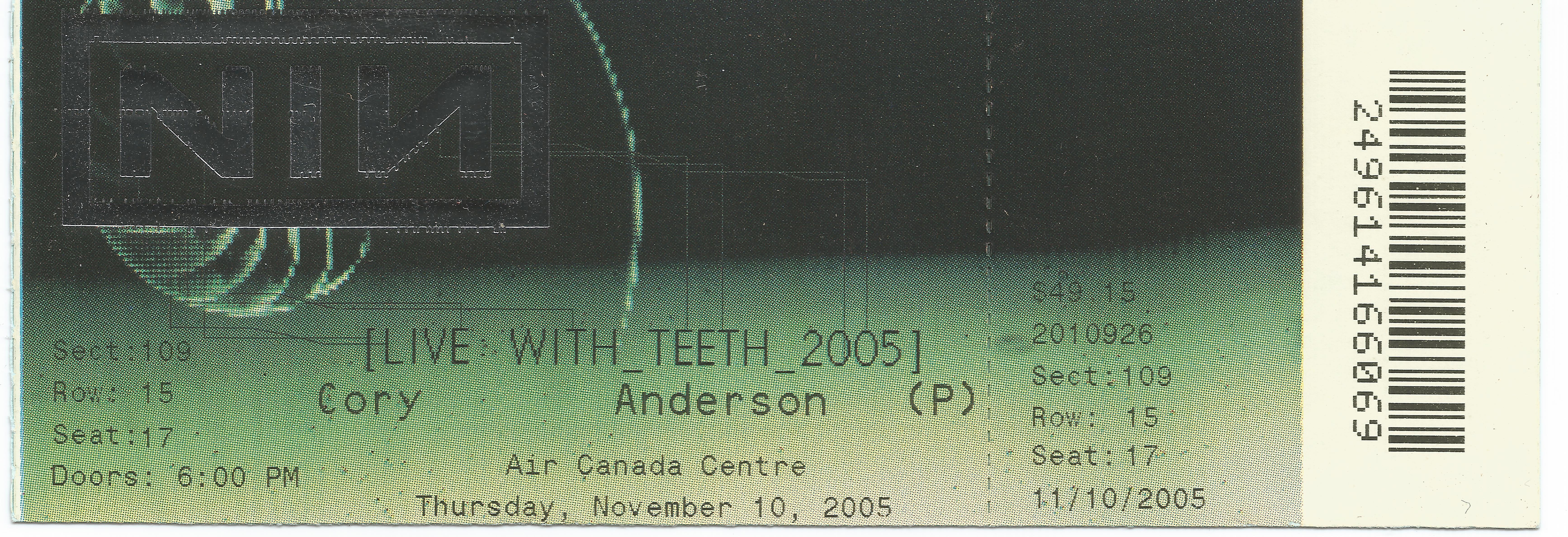 2005/11/10 Ticket