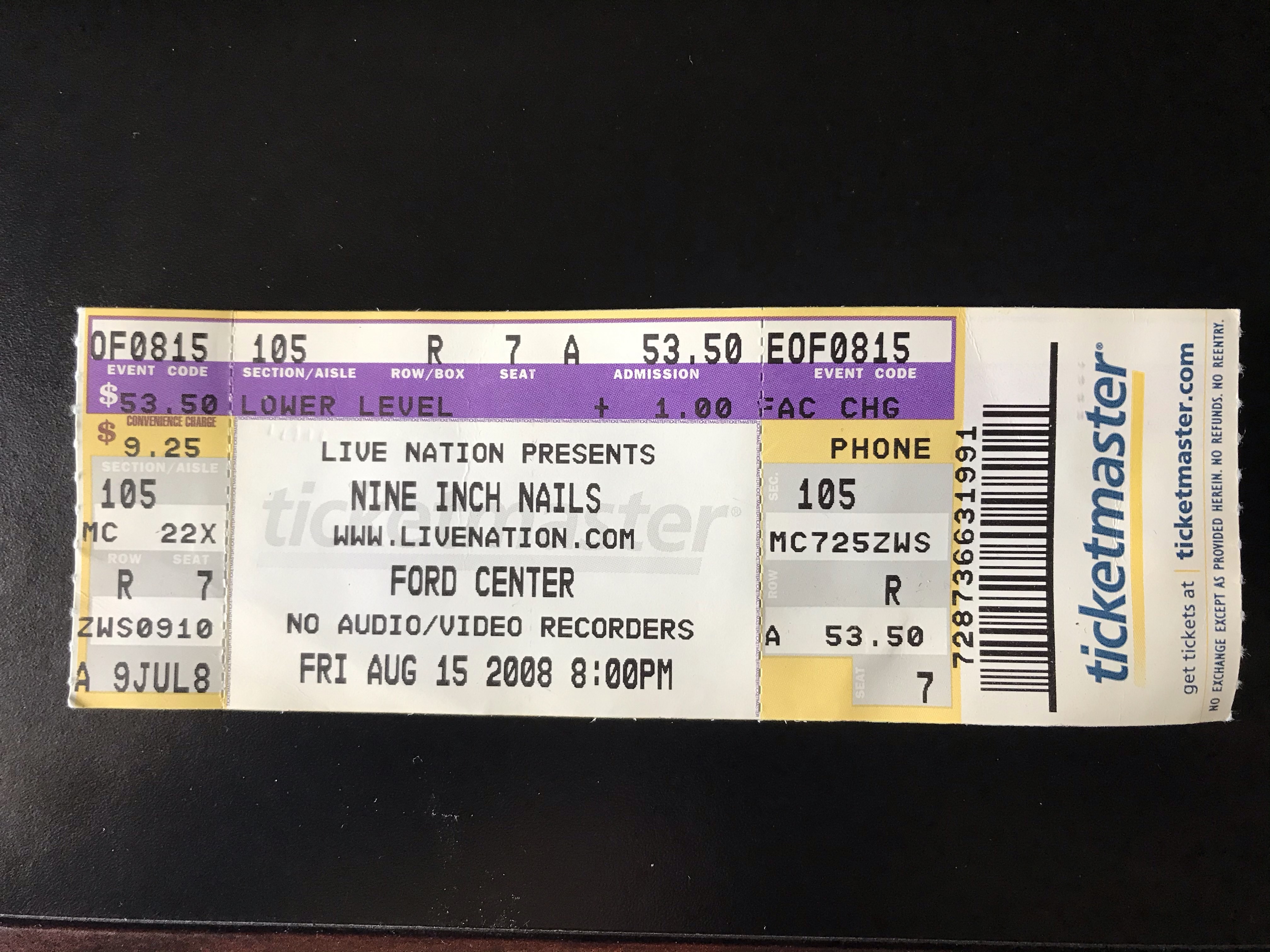 2008/08/15 Ticket