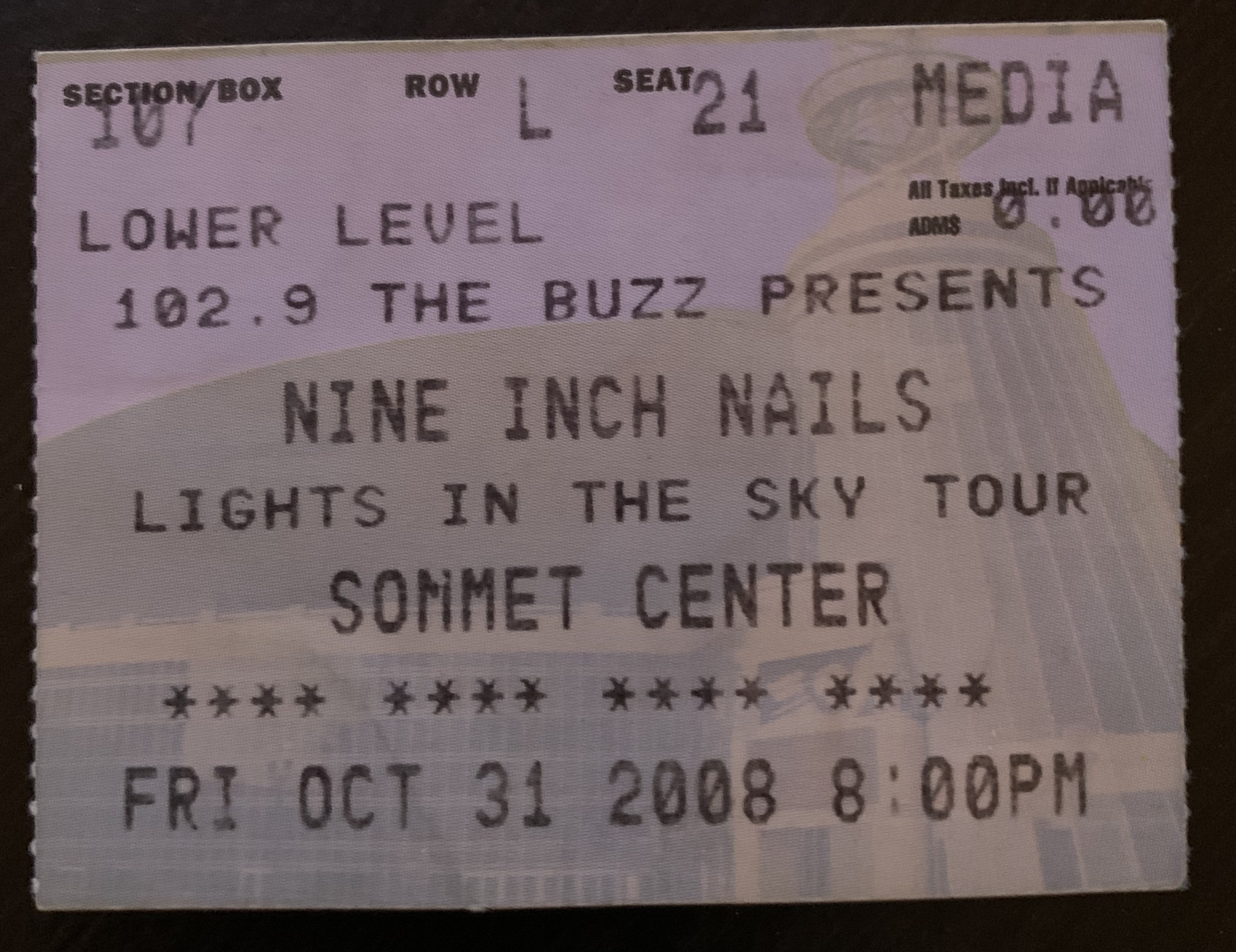 2008/10/31 Ticket