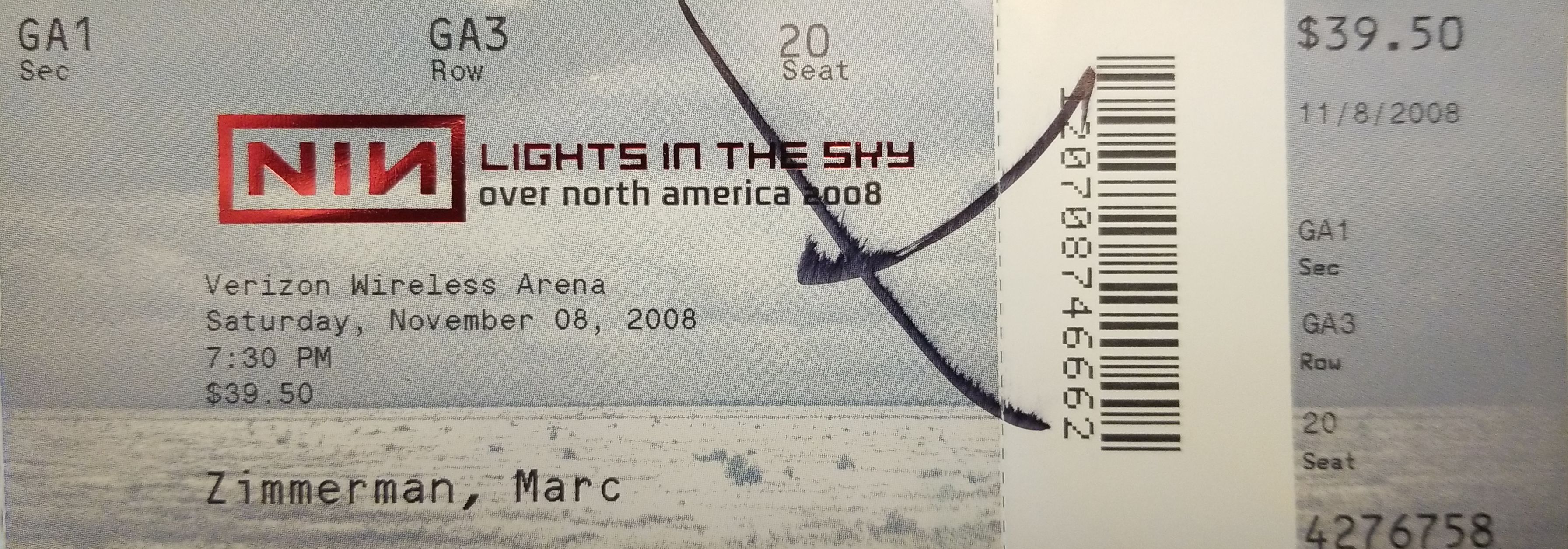 2008/11/08 Ticket