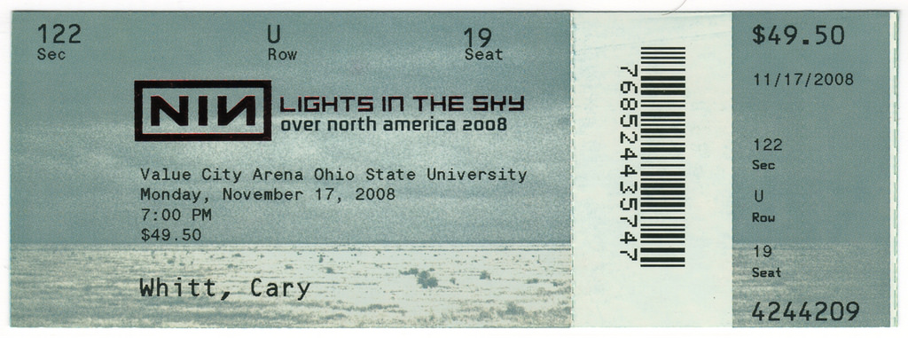 2008/11/17 Ticket