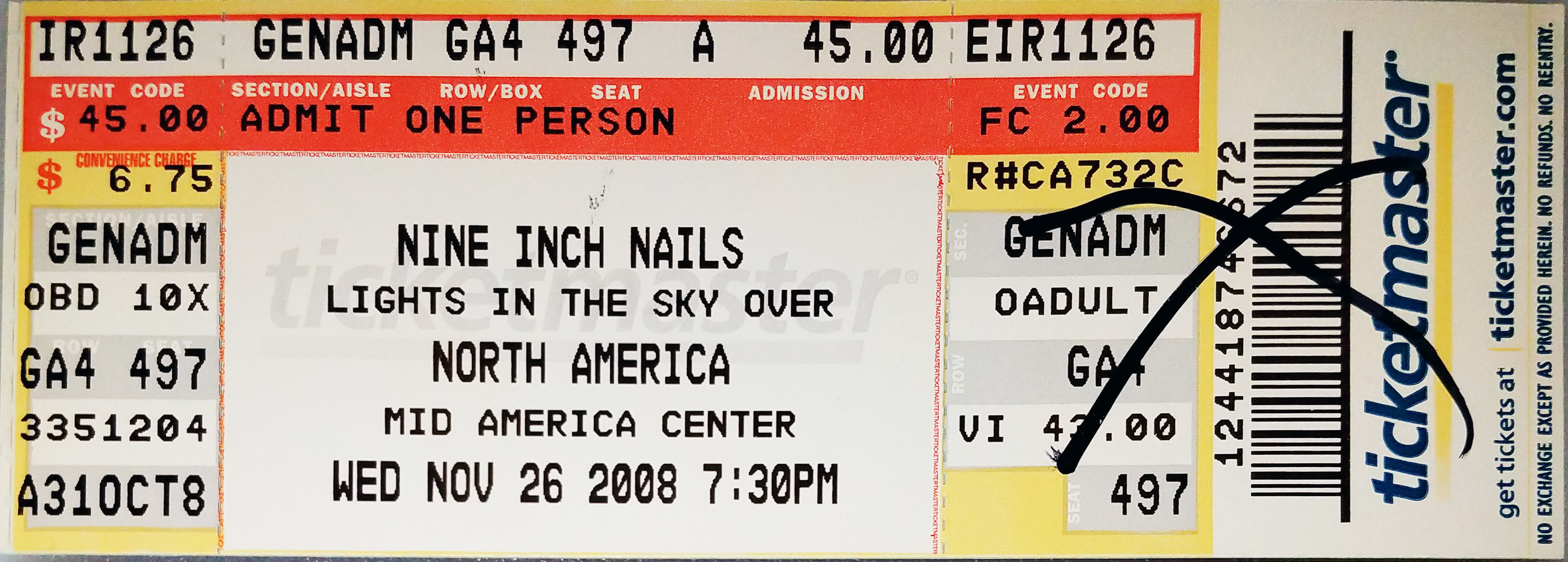 11/26/2008 Ticket