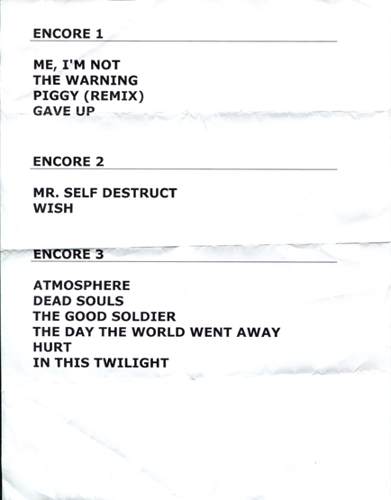 2009/09/10 Setlist 1