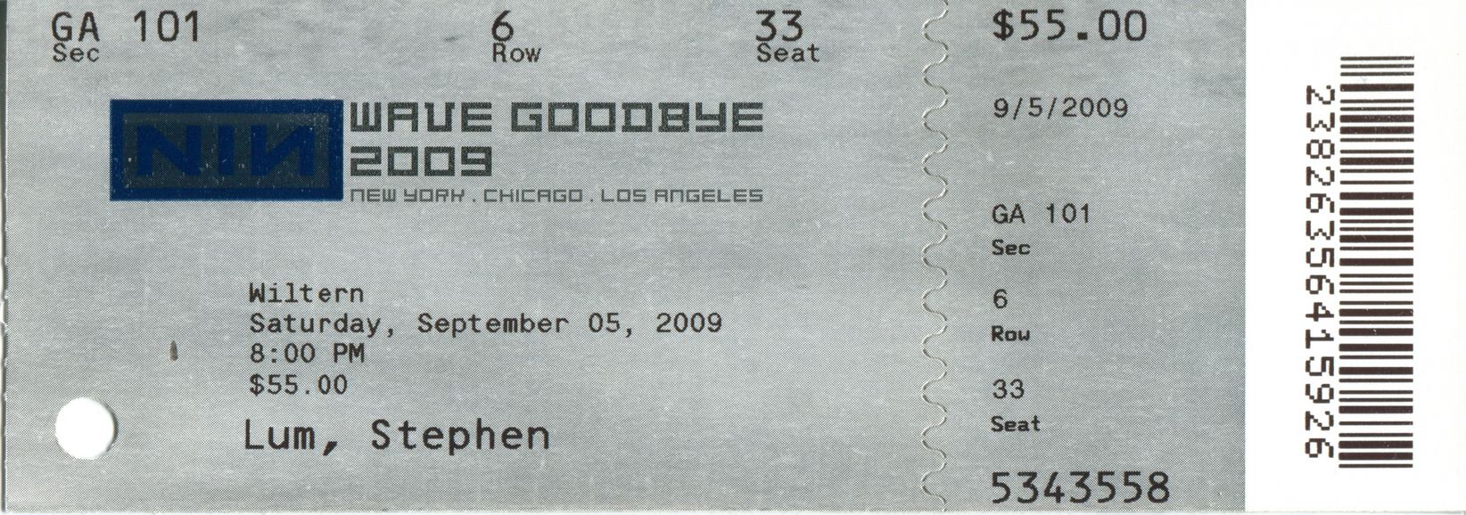 2009/09/10 Ticket