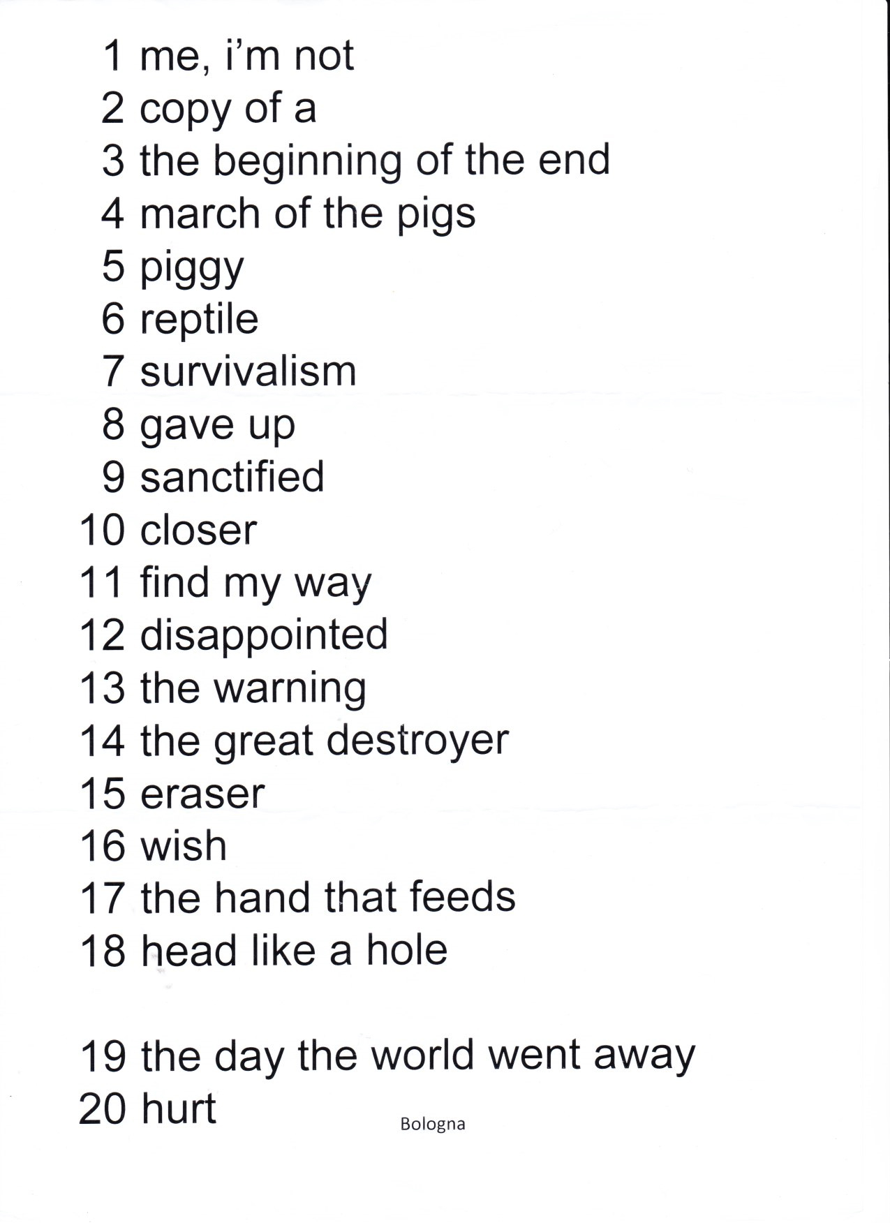 2014/06/03 Setlist