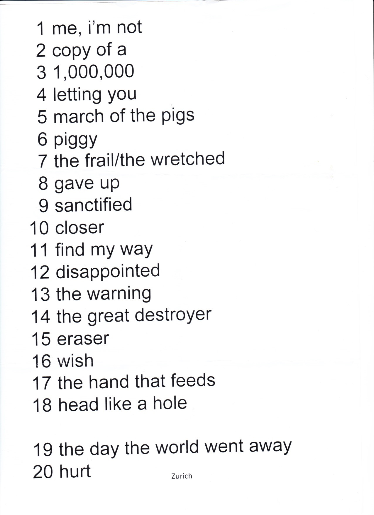 2014/06/04 Setlist