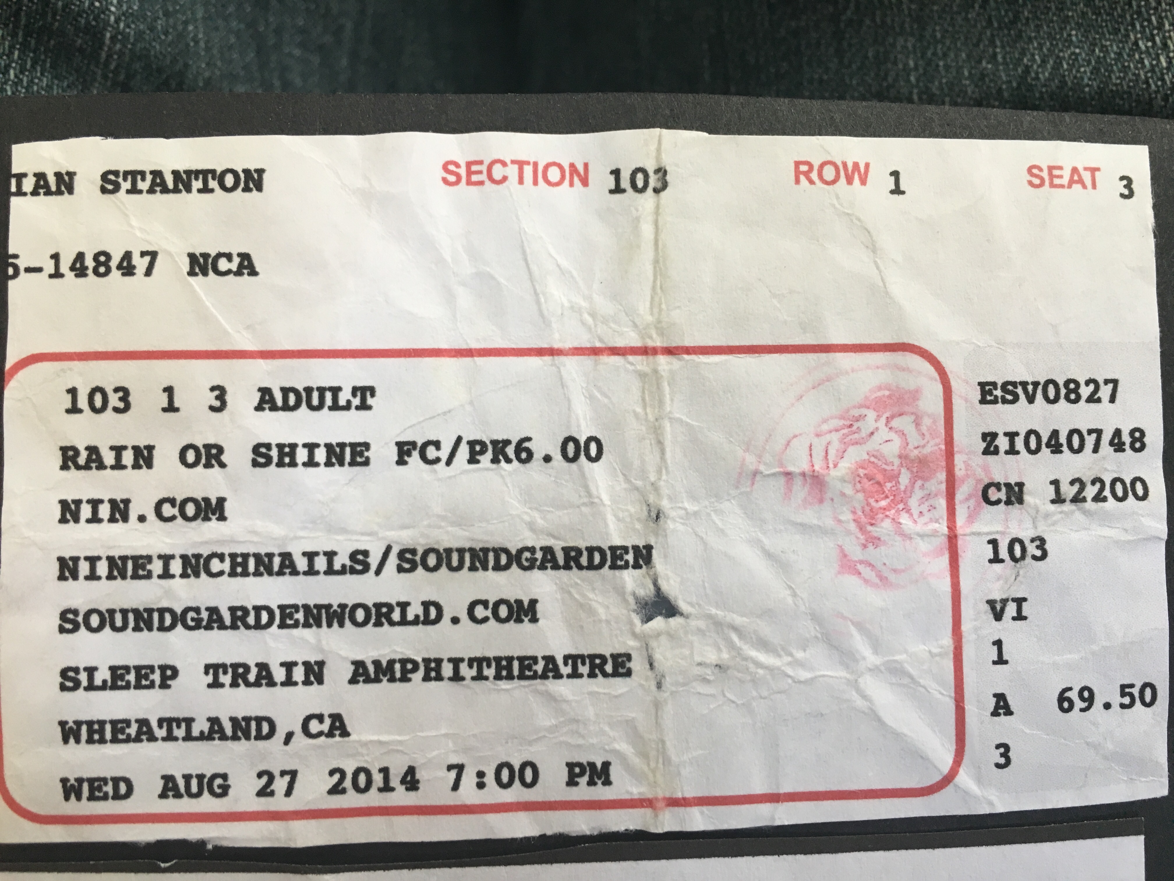 2014/08/27 Ticket